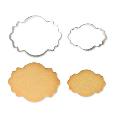 Cookie & Cake Plaque Style 4 Set of 2 Caramel
