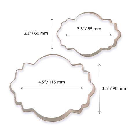 Cookie & Cake Plaque Style 4 Set of 2 Caramel