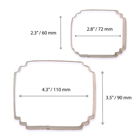 Cookie & Cake Plaque Style 5 Set of 2 Square