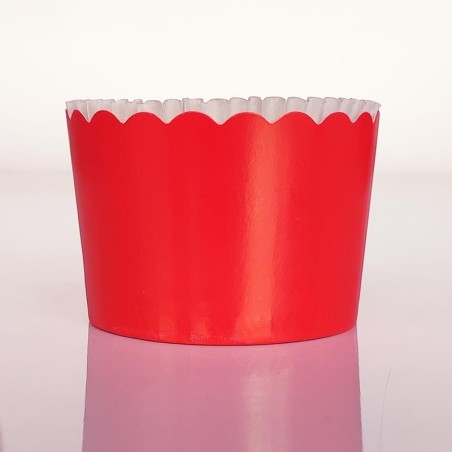 Red Cupcake Baking Cases  with anti-stick liner D7xH4,5cm. 20pcs