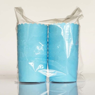 Light Blue - Ciel  Cupcake Baking Cases  with anti-stick liner D7xH4,5cm. 20pcs