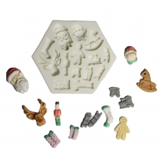 Christmas Mini Decorations Silicone Mold Dim: 0,5-3,5cm