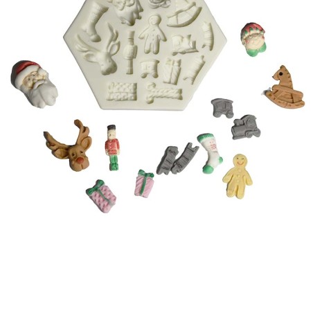 Christmas Mini Decorations Silicone Mold Dim: 0,5-3,5cm