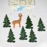 Reindeer and Christmas Tree Christmas  Silicone Mold Set H.:7,4cm W.:11,7cm D.:1,0cm