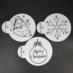 Christmas Stencil Set 6 with 3 Round Stencils D.7cm