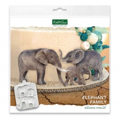 Οικογένεια Ελεφάντων Καλούπι Σιλικόνης της Katy Sue