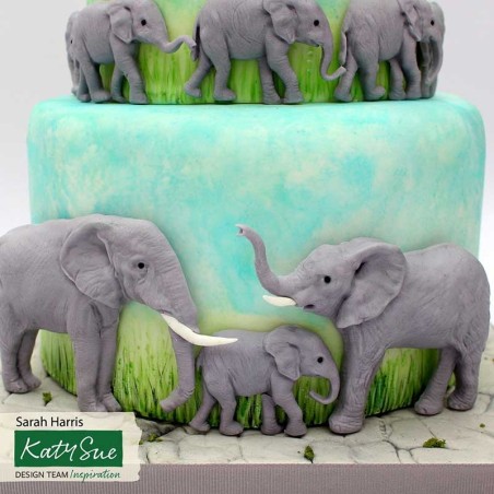 Οικογένεια Ελεφάντων Καλούπι Σιλικόνης της Katy Sue