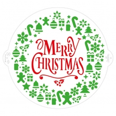 Merry Christmas Stencil D25cm