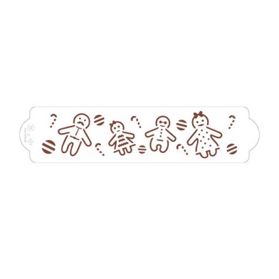 Gingerbread Family Stencil D.7 x 30cm