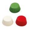White, Red & Green Baking Cups Dim. 50 x 32mm 75pcs by Decora