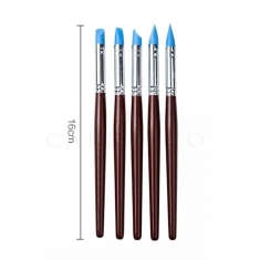 Set of 5 Medium/Soft Silicone Color Shaper Brushes