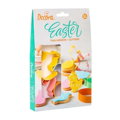 Easter Colorful Metallic Cutter Set of 5 by Decora