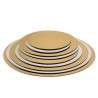 Round Boards D13cm. Depth 1mm Double face Gold/Silver 1pc