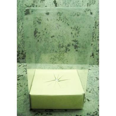 Κουτί PVC Gelatin Παραλληλόγραμμο με χάρτινο στηρίγμα αυγού κάτω - 21xY30 - κατ/λο για Αυγό Πασχαλινό 500γρ.-750γρ.