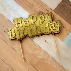Happy Birthday Cake Topper Simple Chocolate Mold