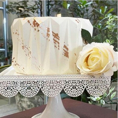 Wrinkle Origami Cake Wall Embossing Surface L50,5 x H11cm