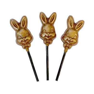 Bow Tie Bunny Lollipop Simple Chocolate Mold