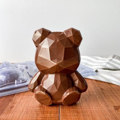 Geometric Seated Bear Special Chocolate Mold 640g SP