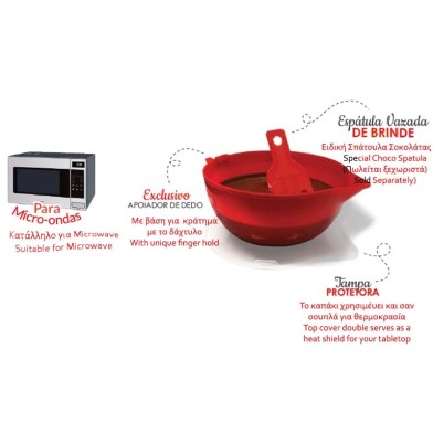 Clear Practical Melting Bowl For Chocolate Large size Dim. D20,2 x H9,7 2Lt
