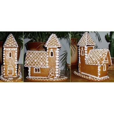 Σετ Κουπάτ για Χριστουγεννιάτικο Κάστρο - Εκκλησία Gingerbread 3D Υ16,5xΠ6xΜ11,5εκ.