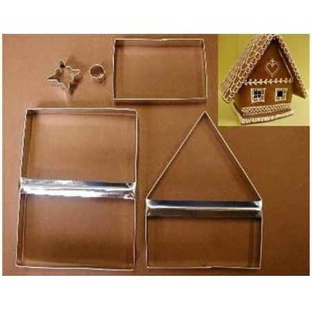 Christmas Gingerbread House Cutters Set H13x10x10cm