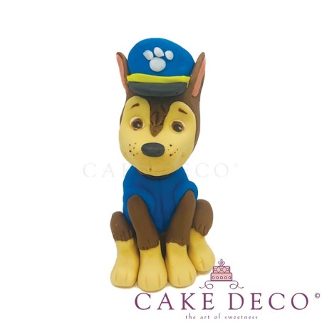 Cake Deco Dog sheriff (inspired by the cartoon figure Paw Patrol)