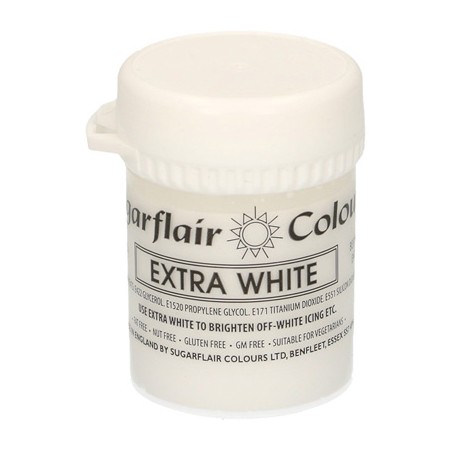 Extra White 42gr Sugarflair Paste Concentrated Colors