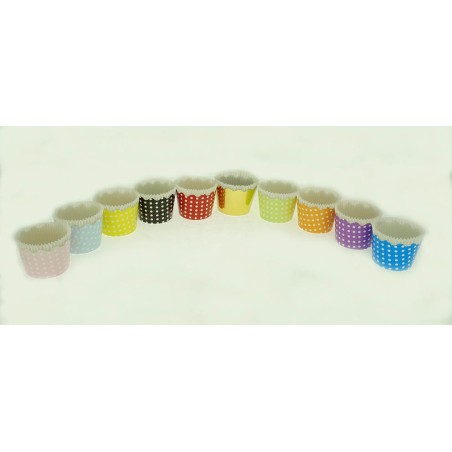 Large Cupcake Cups with anti-stick Baking Sheet D7xH4,5cm. - White - 65pc