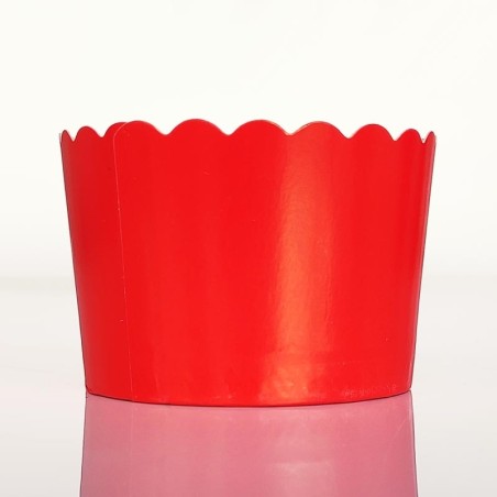 Red Cupcake Baking Cases  with anti-stick liner D7xH4,5cm. 65pcs