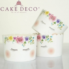 Unicorn Cupcake Baking Cases with anti-stick liner D7xH4,5cm. 50pcs