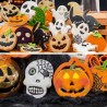Skull And Pumpkin Plastic Embossing Cookie Cutters Set of 2 by Decora