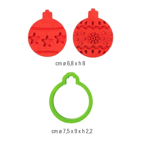 Embossed Cutters Set for Christmas Baubles by Decora