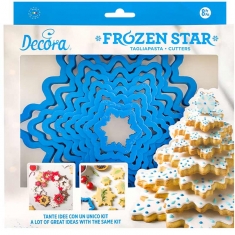 Frozen Star Tree Cookie Cutters Set οf 8 by Decora