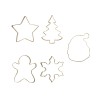 Christmas Golden Cookie Cutters Set of 5 by Decora