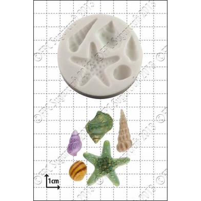 Mini Starfish & Shells by FPC Moulds