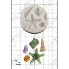 Mini Starfish & Shells by FPC Moulds