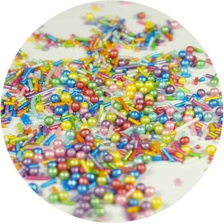Sprinklicious Colorful Pearl-o-VerMix 4m 170g E171 Free