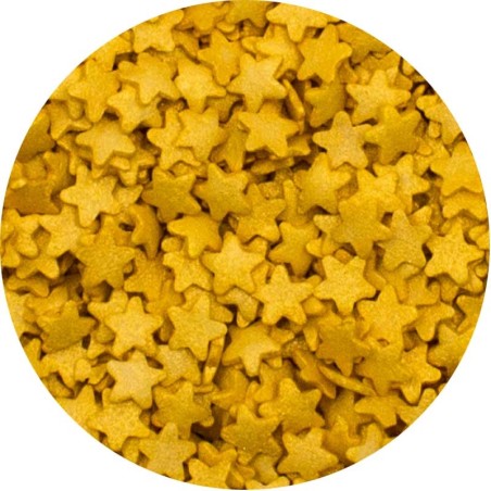 Sprinklicious Mini Gold Stars 50g 8mm E171 Free