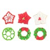 Poinsettia and Christmas Wreath cutter set of 2 by Decora