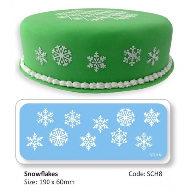 Pme Jem Snowflakes Cake Stencil