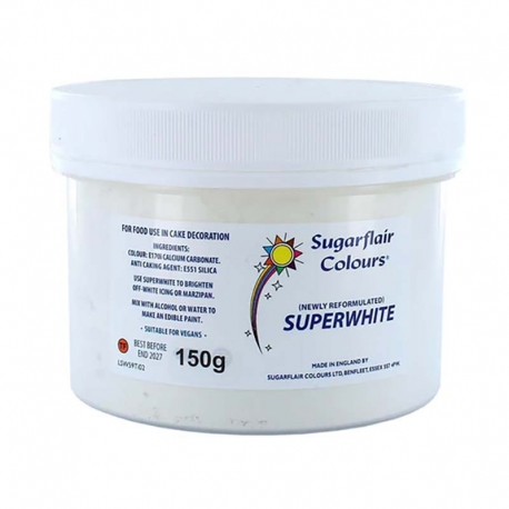 Superwhite Λευκαντικό Γλάσου E171 Free της Sugarflair 150γρ