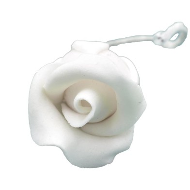 Λευκό Μπουμπούκι Τριαντάφυλλου 2εκ. Χειροποίητο βρώσιμο διακοσμητικό