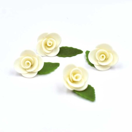 White Roses Set of 40 - 2cm