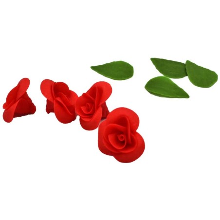 Red Roses Set of 15 - 3cm