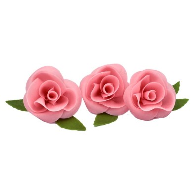 Ροζ Τριαντάφυλλα Σετ 3 τεμ. 6εκ.