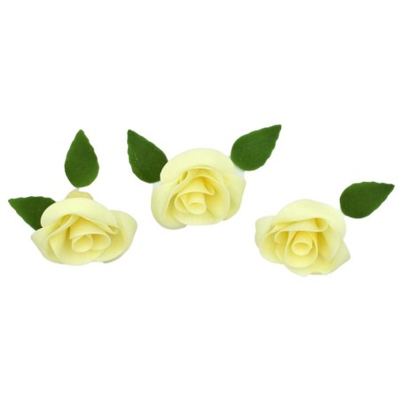 Champagne Colored Roses Set of 3 - 6cm