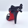 Black High Heel Louboutin type with back bow