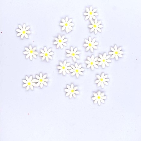 White Daisies Set of 50 - 2cm
