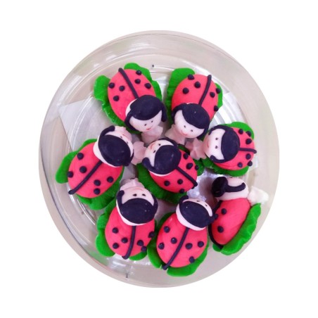 Lady Bug - Small Icing Decorations Set of 8