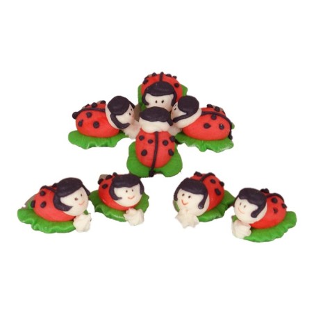 Lady Bug - Small Icing Decorations Set of 8